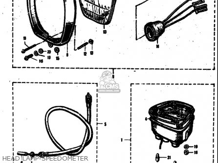 HEAD LAMP-SPEEDOMETER - M15 M15D M12 1968 USA (E03)