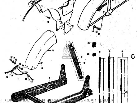 FRONT FENDER-MAIN WIRING HARNESS-REAR FENDER - M15 M15D M12 1968 USA (E03)
