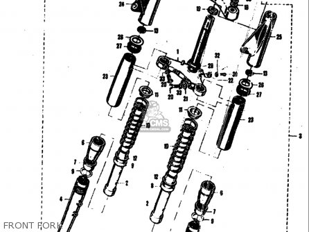 FRONT FORK - M15 M15D M12 1968 USA (E03)