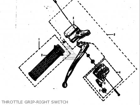 THROTTLE GRIP-RIGHT SWITCH - M15 M15D M12 1968 USA (E03)