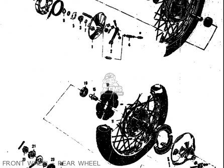 FRONT WHEEL - REAR WHEEL - M15 M15D M12 1968 USA (E03)