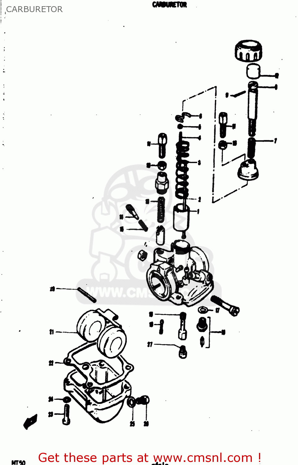 CARBURETOR MT50 TRAILHOPPER 1973 (K) USA (E03)