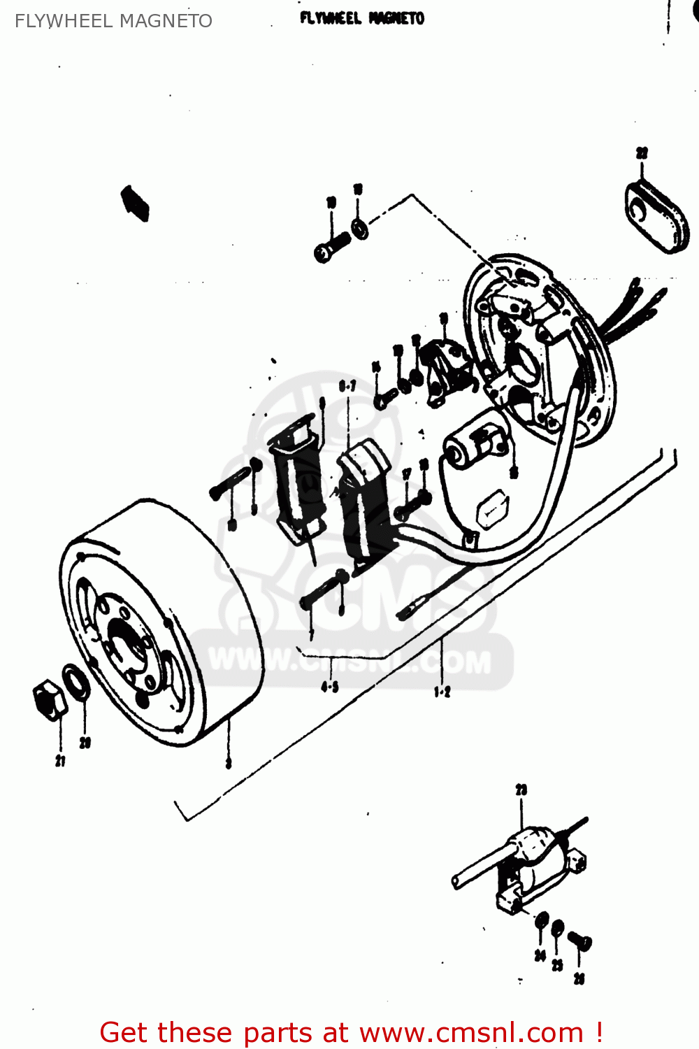 FLYWHEEL MAGNETO MT50 TRAILHOPPER 1973 (K) USA (E03)
