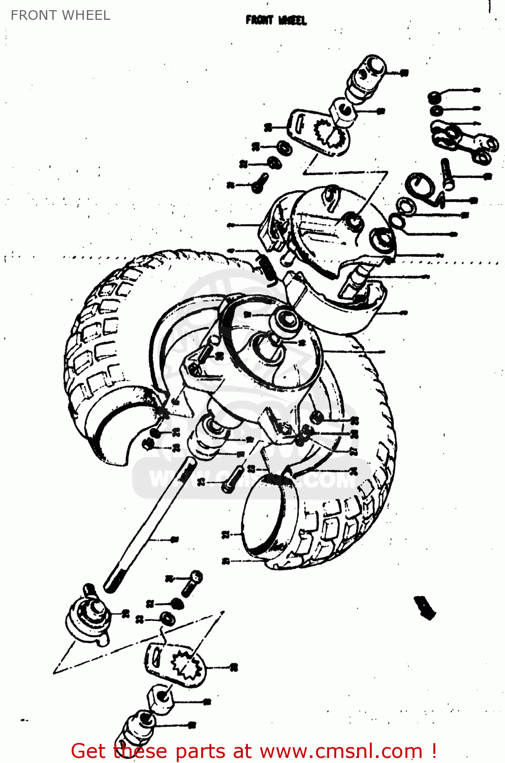FRONT WHEEL MT50 TRAILHOPPER 1973 (K) USA (E03)