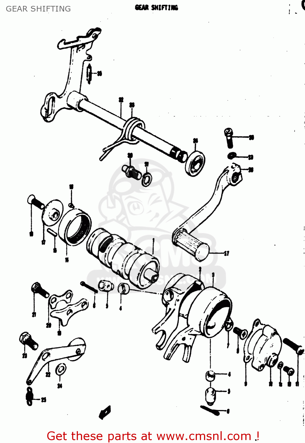 GEAR SHIFTING MT50 TRAILHOPPER 1973 (K) USA (E03)