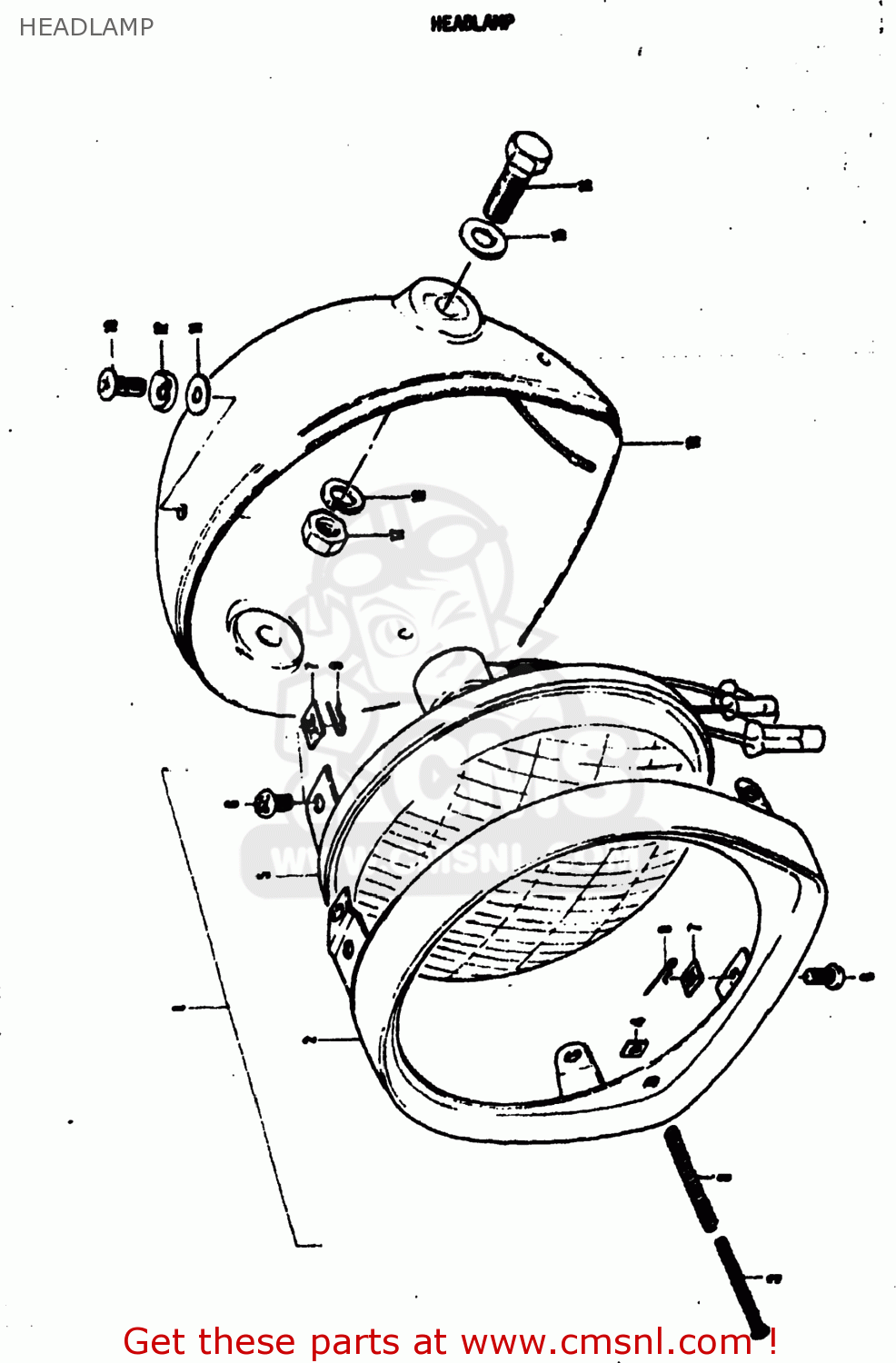 HEADLAMP MT50 TRAILHOPPER 1973 (K) USA (E03)