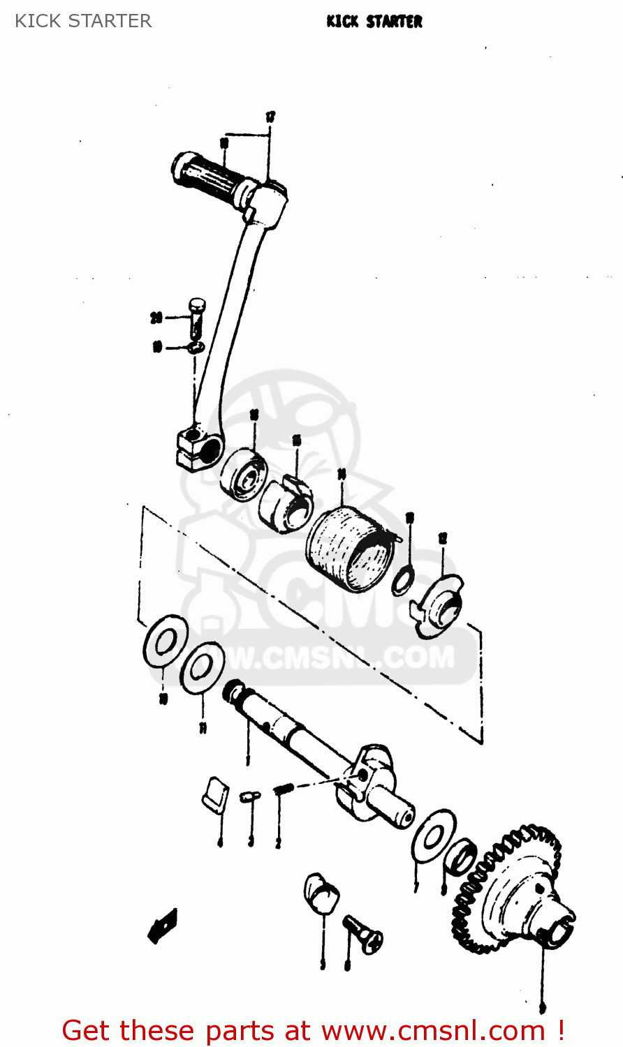 KICK STARTER MT50 TRAILHOPPER 1973 (K) USA (E03)