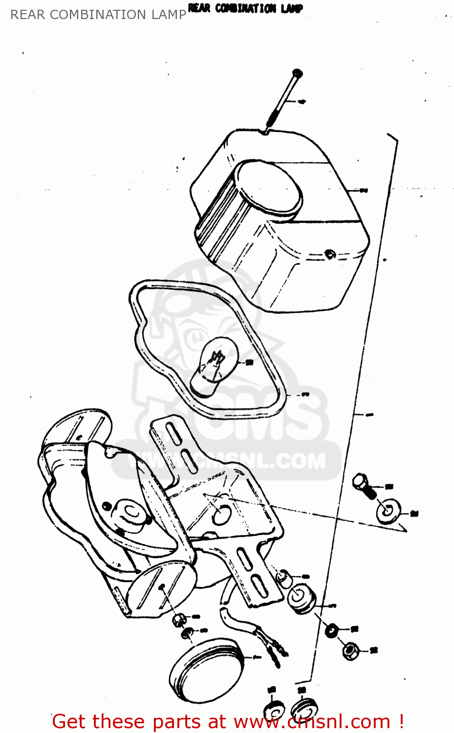 REAR COMBINATION LAMP MT50 TRAILHOPPER 1973 (K) USA (E03)