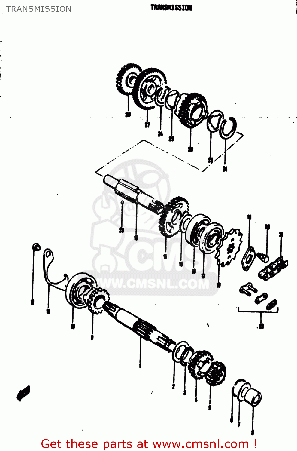 TRANSMISSION MT50 TRAILHOPPER 1973 (K) USA (E03)