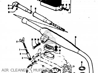 AIR CLEANER - MUFFLER - MT50 TRAILHOPPER 1973 (K) USA (E03)