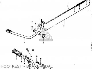 FOOTREST - BRAKE PEDAL - MT50 TRAILHOPPER 1973 (K) USA (E03)