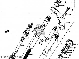 FRONT FORK - MT50 TRAILHOPPER 1973 (K) USA (E03)