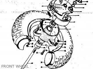 FRONT WHEEL - MT50 TRAILHOPPER 1973 (K) USA (E03)