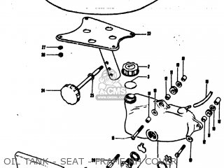 OIL TANK - SEAT - FRAME RH COVER - MT50 TRAILHOPPER 1973 (K) USA (E03)