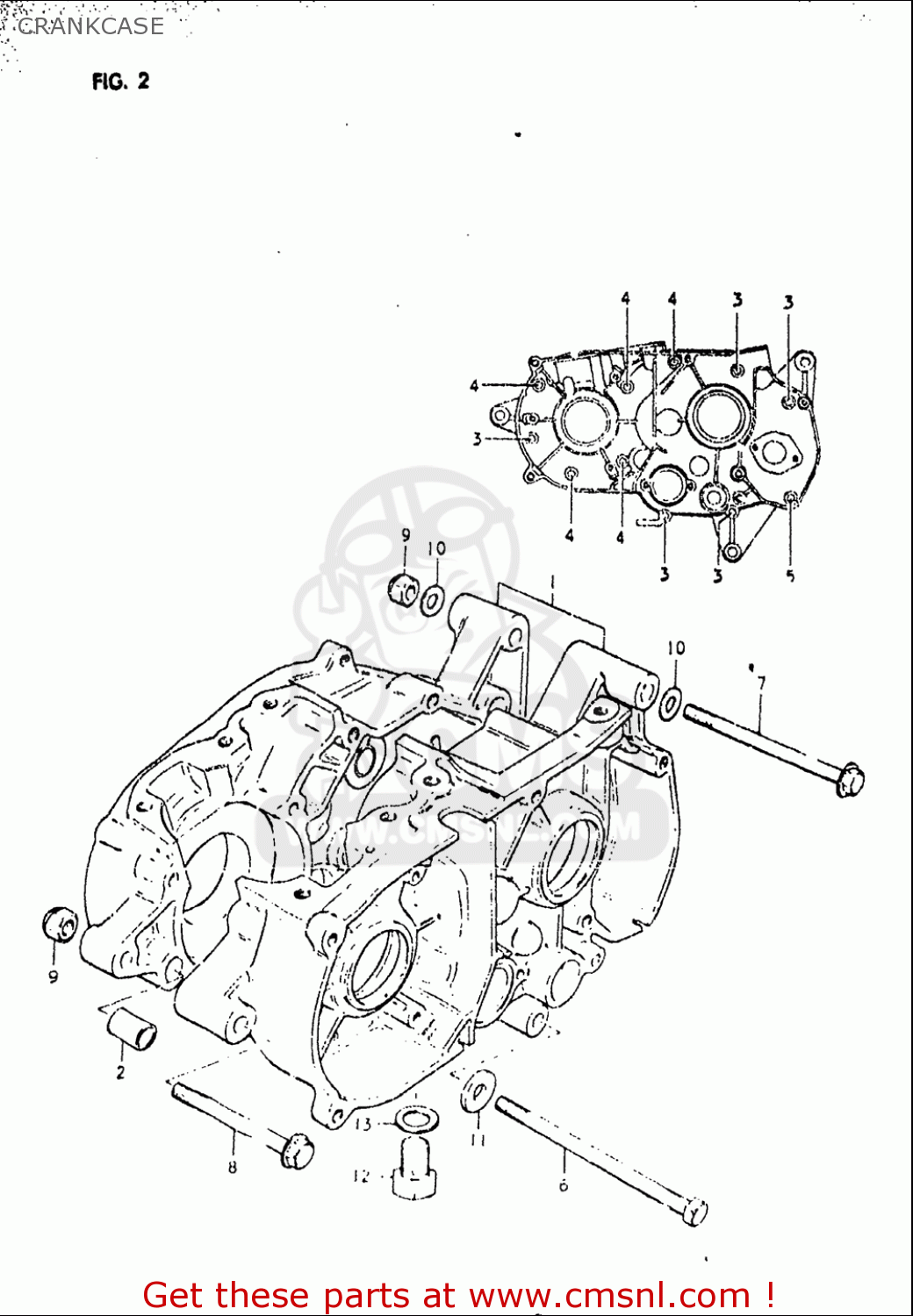 CRANKCASE OR50 1979 1980 (N) (T) USA (E03)
