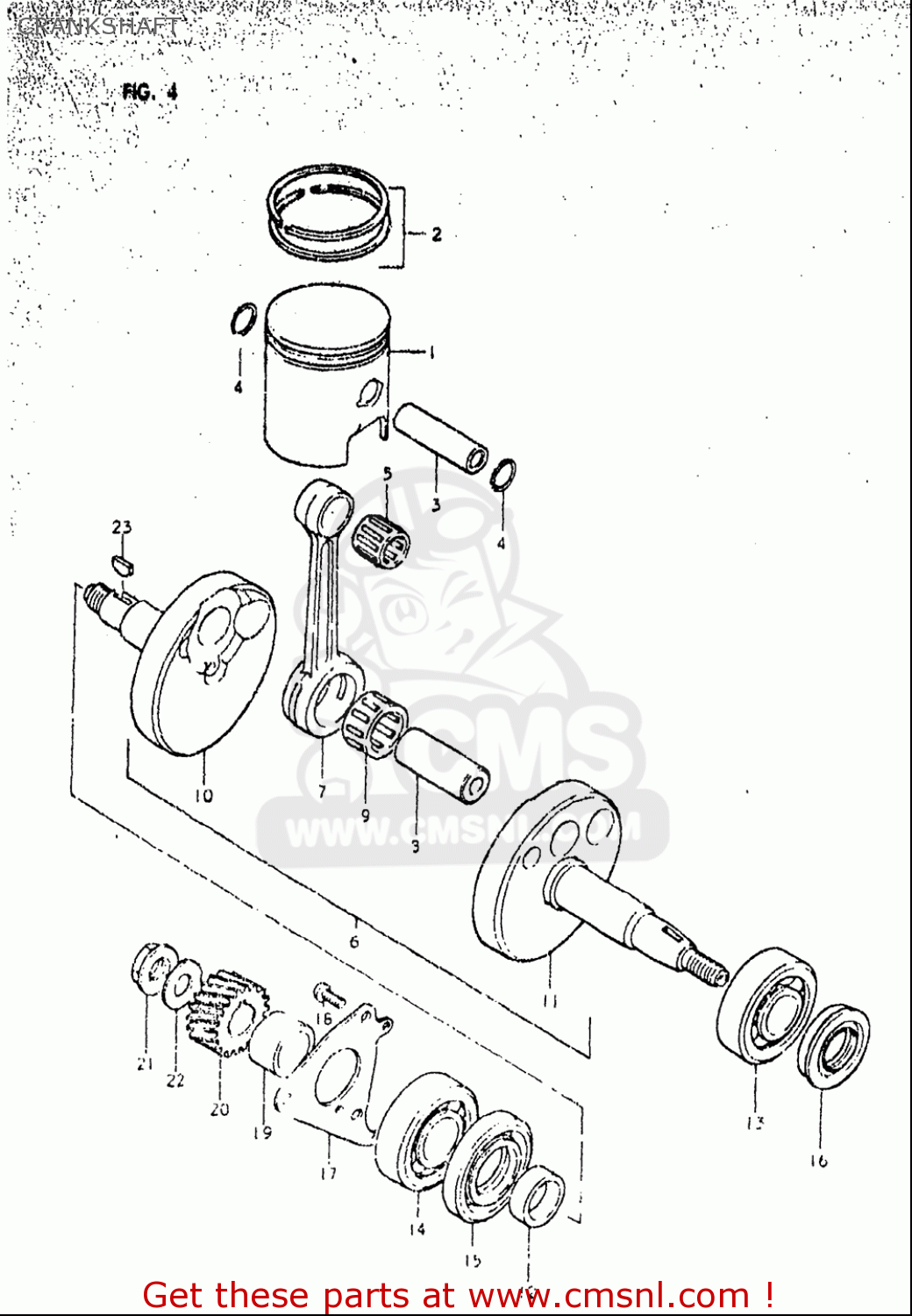 CRANKSHAFT OR50 1979 1980 (N) (T) USA (E03)