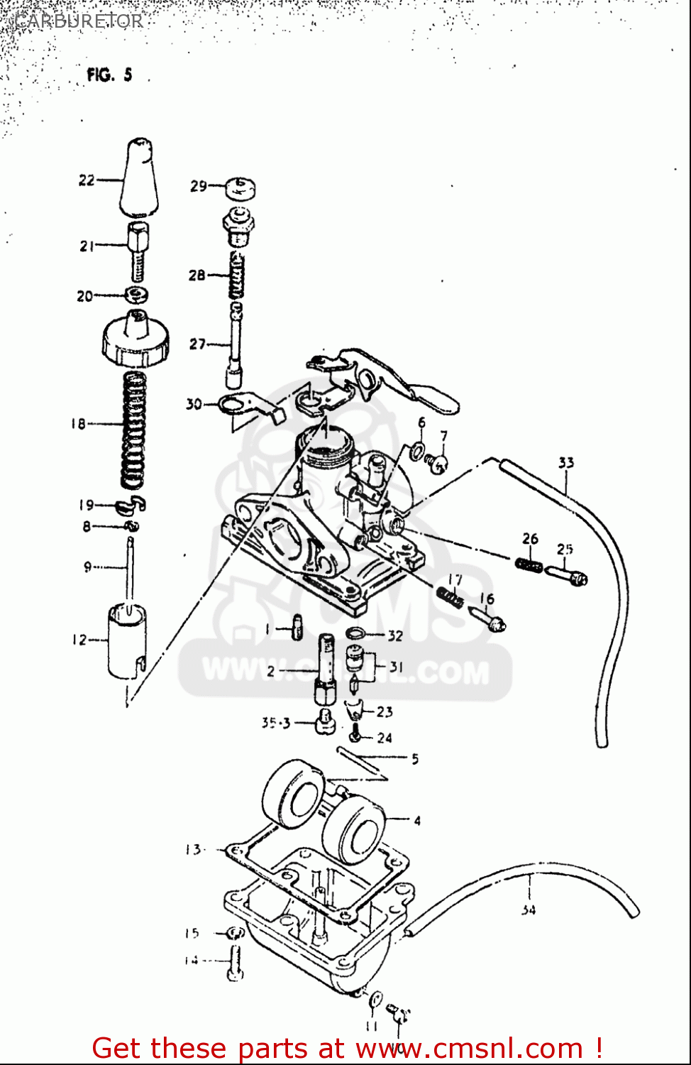 CARBURETOR OR50 1979 1980 (N) (T) USA (E03)