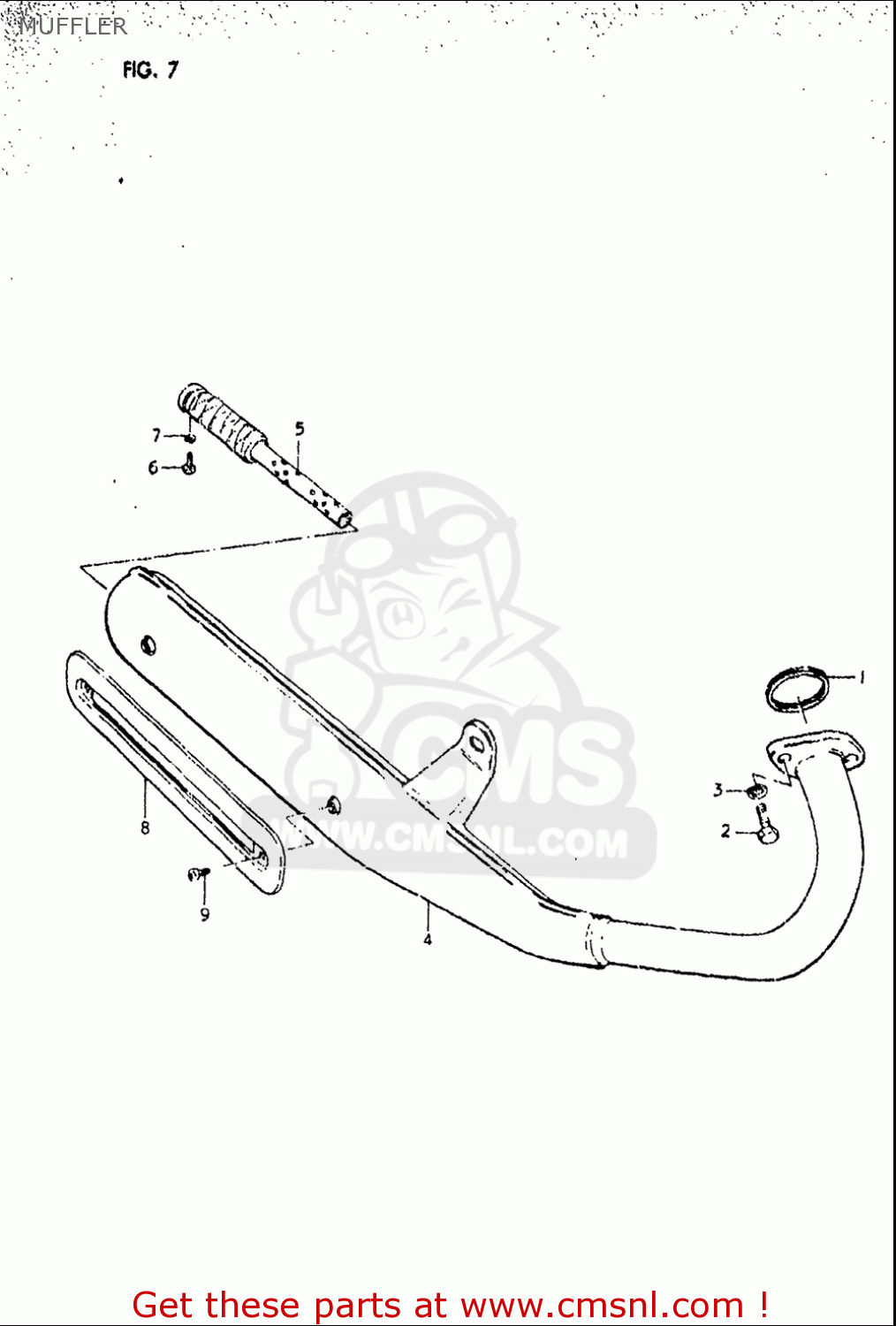 MUFFLER OR50 1979 1980 (N) (T) USA (E03)