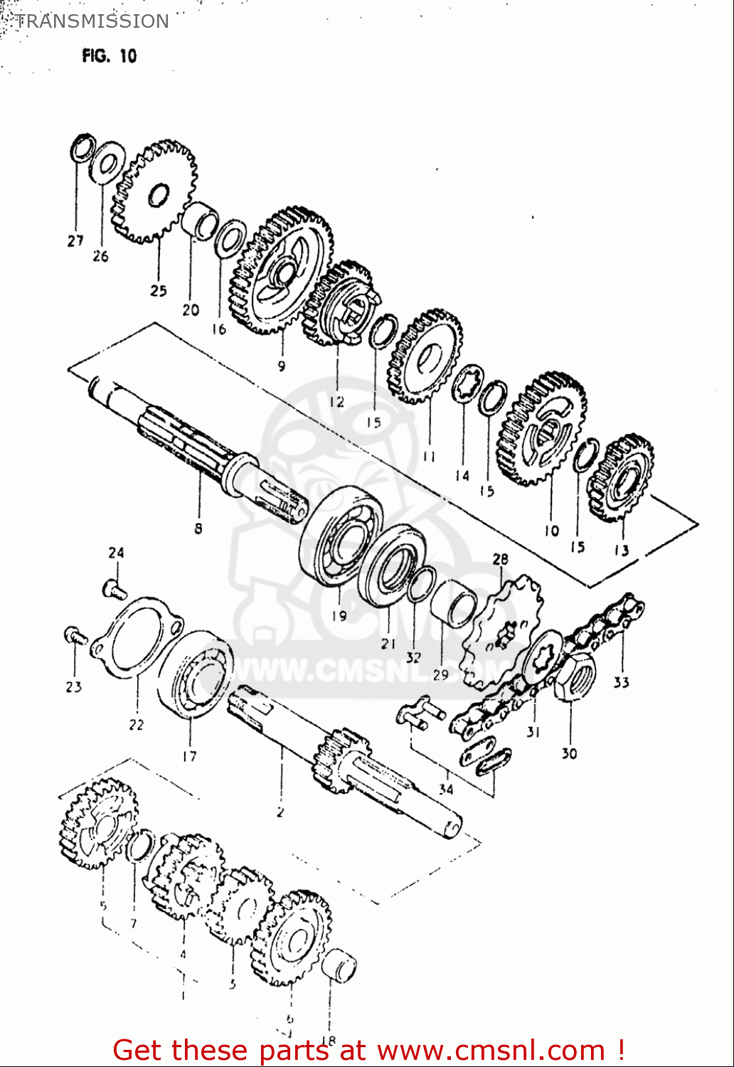 TRANSMISSION OR50 1979 1980 (N) (T) USA (E03)