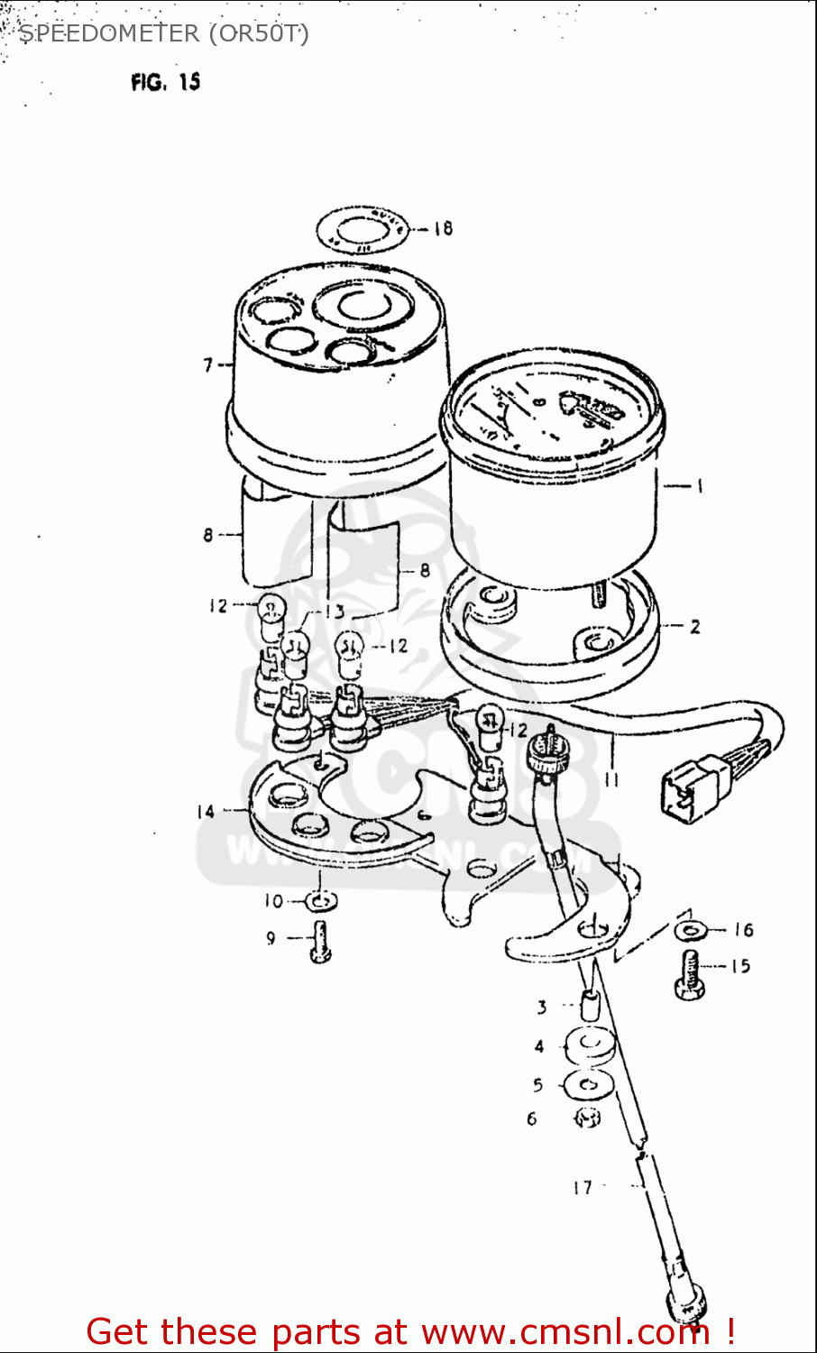 SPEEDOMETER (OR50T) OR50 1979 1980 (N) (T) USA (E03)