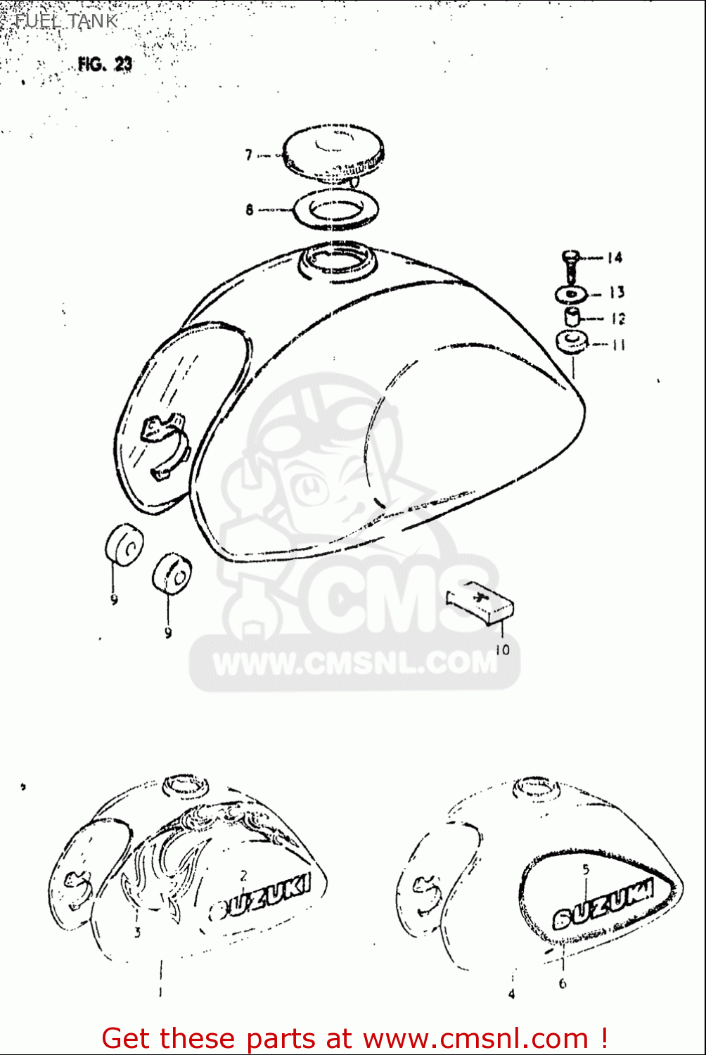 FUEL TANK OR50 1979 1980 (N) (T) USA (E03)