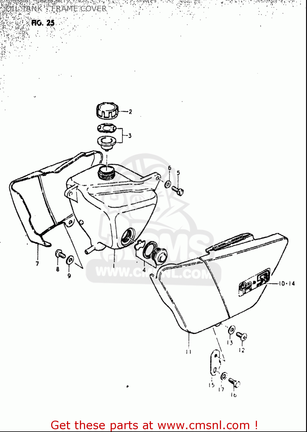 OIL TANK - FRAME COVER OR50 1979 1980 (N) (T) USA (E03)