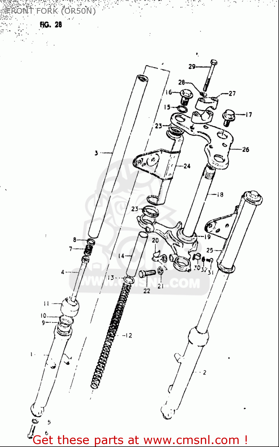 FRONT FORK (OR50N) OR50 1979 1980 (N) (T) USA (E03)