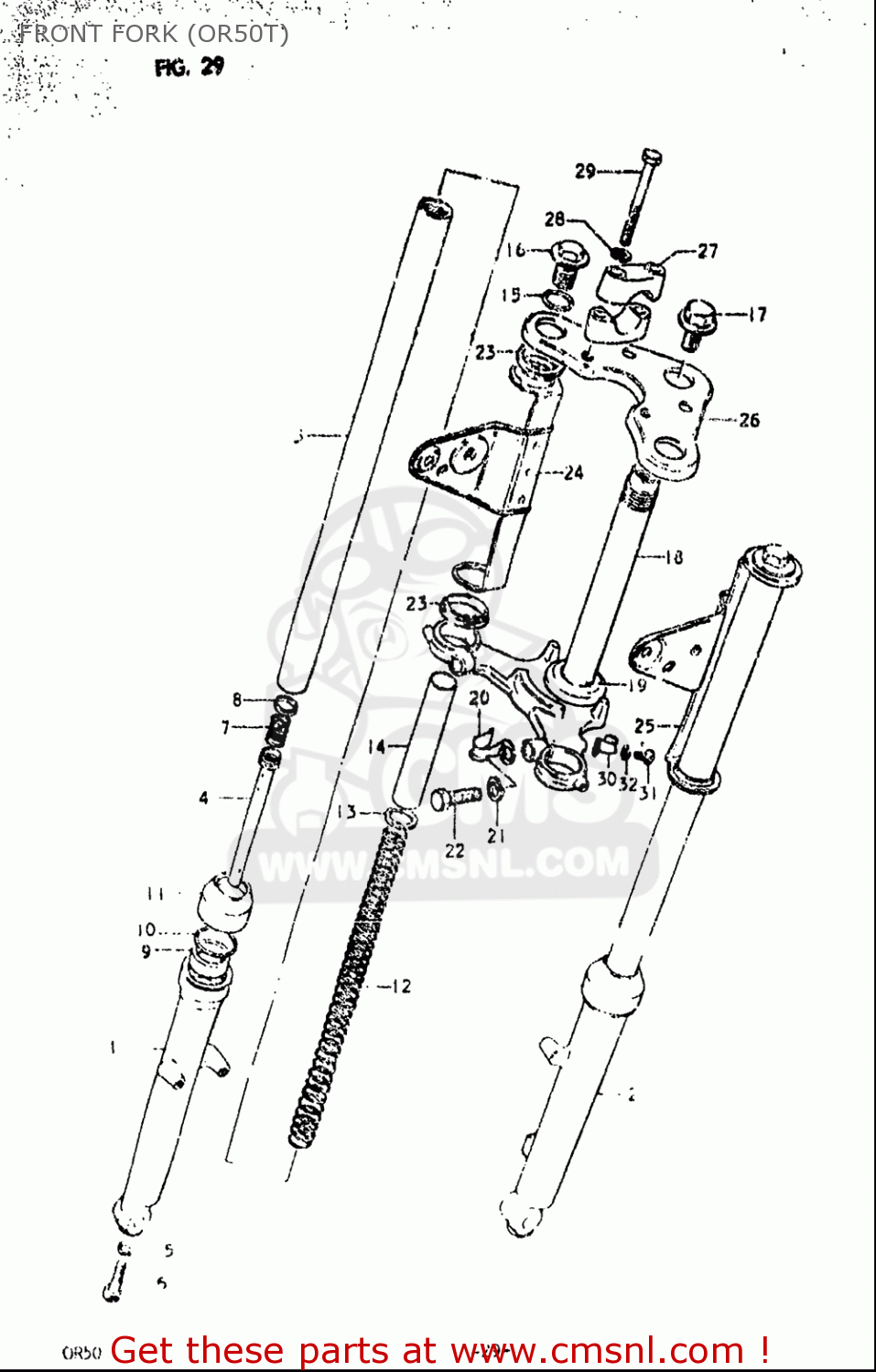 FRONT FORK (OR50T) OR50 1979 1980 (N) (T) USA (E03)