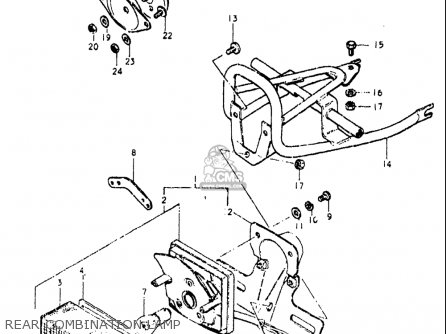 REAR COMBINATION LAMP - OR50 1979 1980 (N) (T) USA (E03)