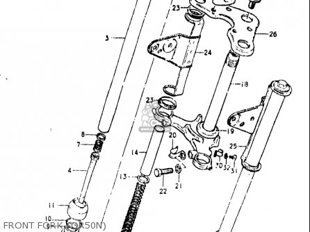 FRONT FORK (OR50N) - OR50 1979 1980 (N) (T) USA (E03)