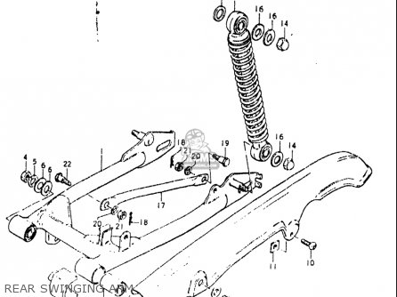 REAR SWINGING ARM - OR50 1979 1980 (N) (T) USA (E03)