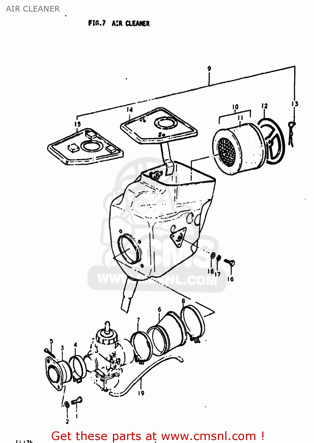 AIR CLEANER PE175 1978 (C) USA (E03)
