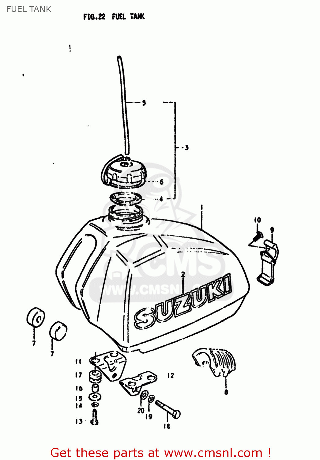 FUEL TANK PE175 1978 (C) USA (E03)