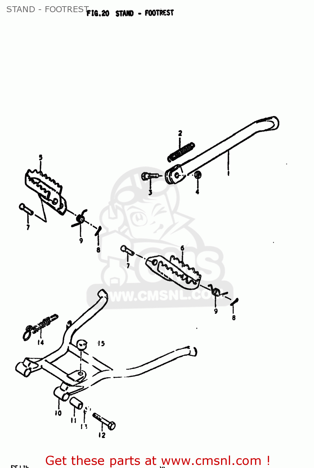 STAND - FOOTREST PE175 1978 (C) USA (E03)