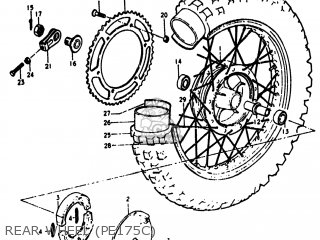 REAR WHEEL (PE175C) - PE175 1978 (C) USA (E03)