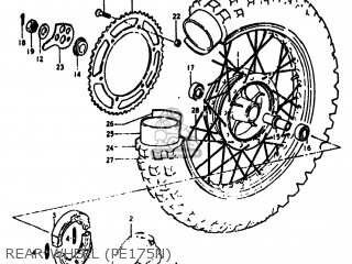REAR WHEEL (PE175N) - PE175 1978 (C) USA (E03)