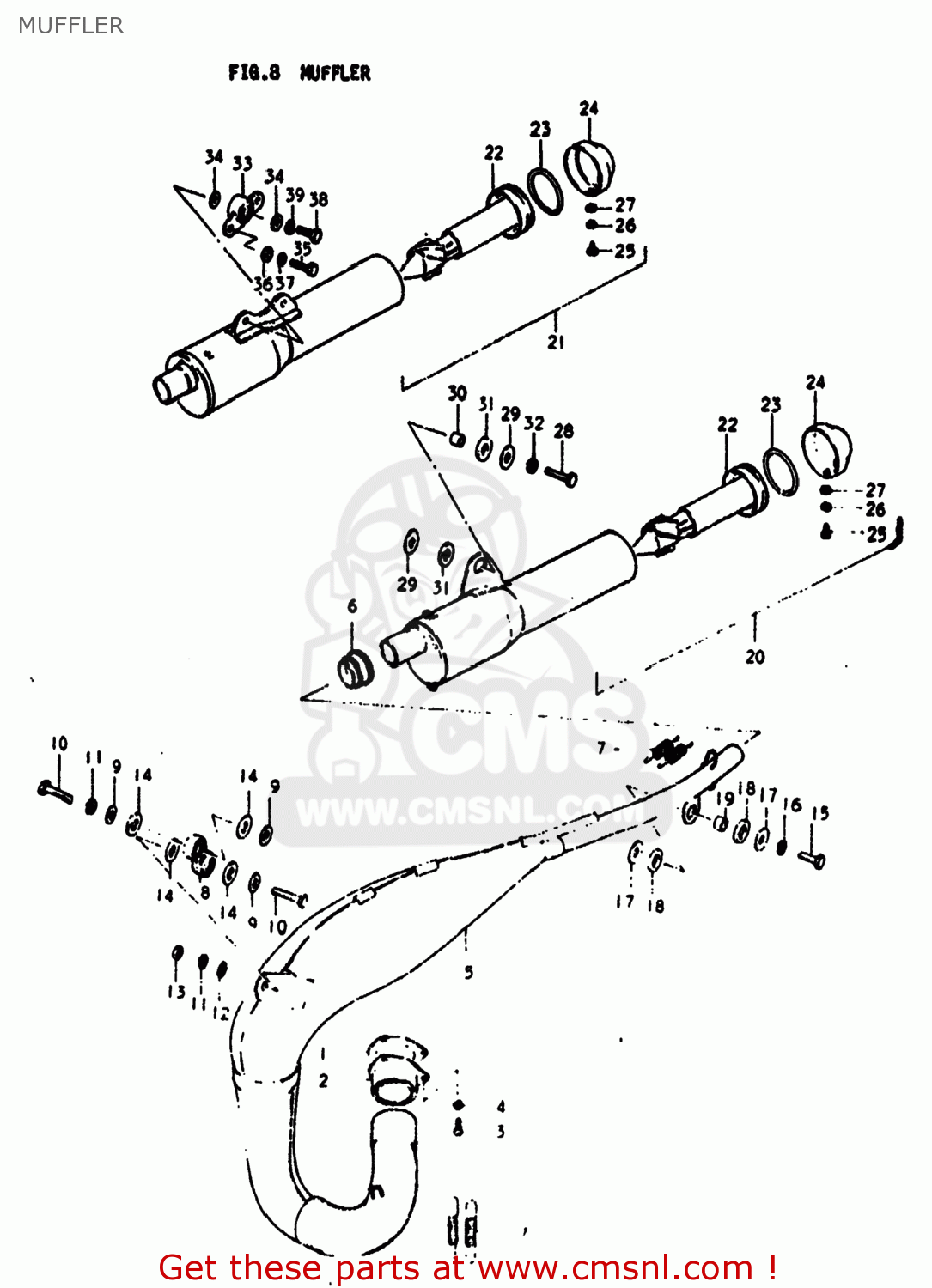 MUFFLER PE175 1979 (N) USA (E03)