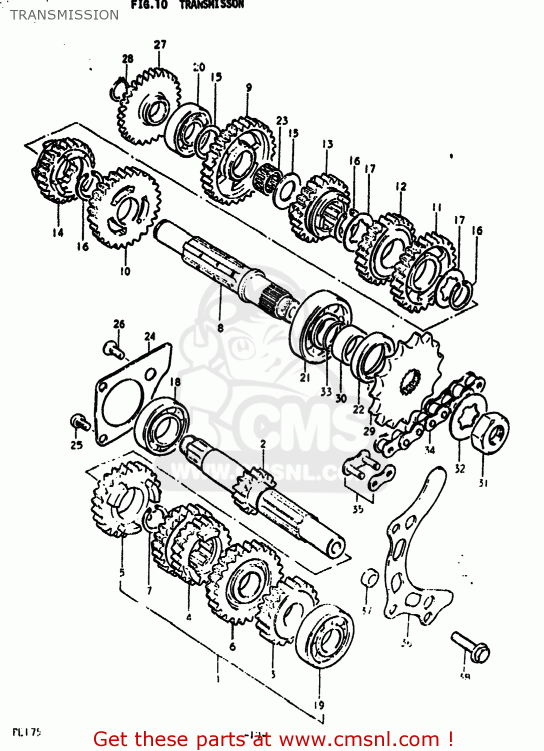 TRANSMISSION PE175 1979 (N) USA (E03)