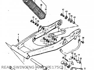 REAR SWINGING ARM (PE175C) - PE175 1979 (N) USA (E03)