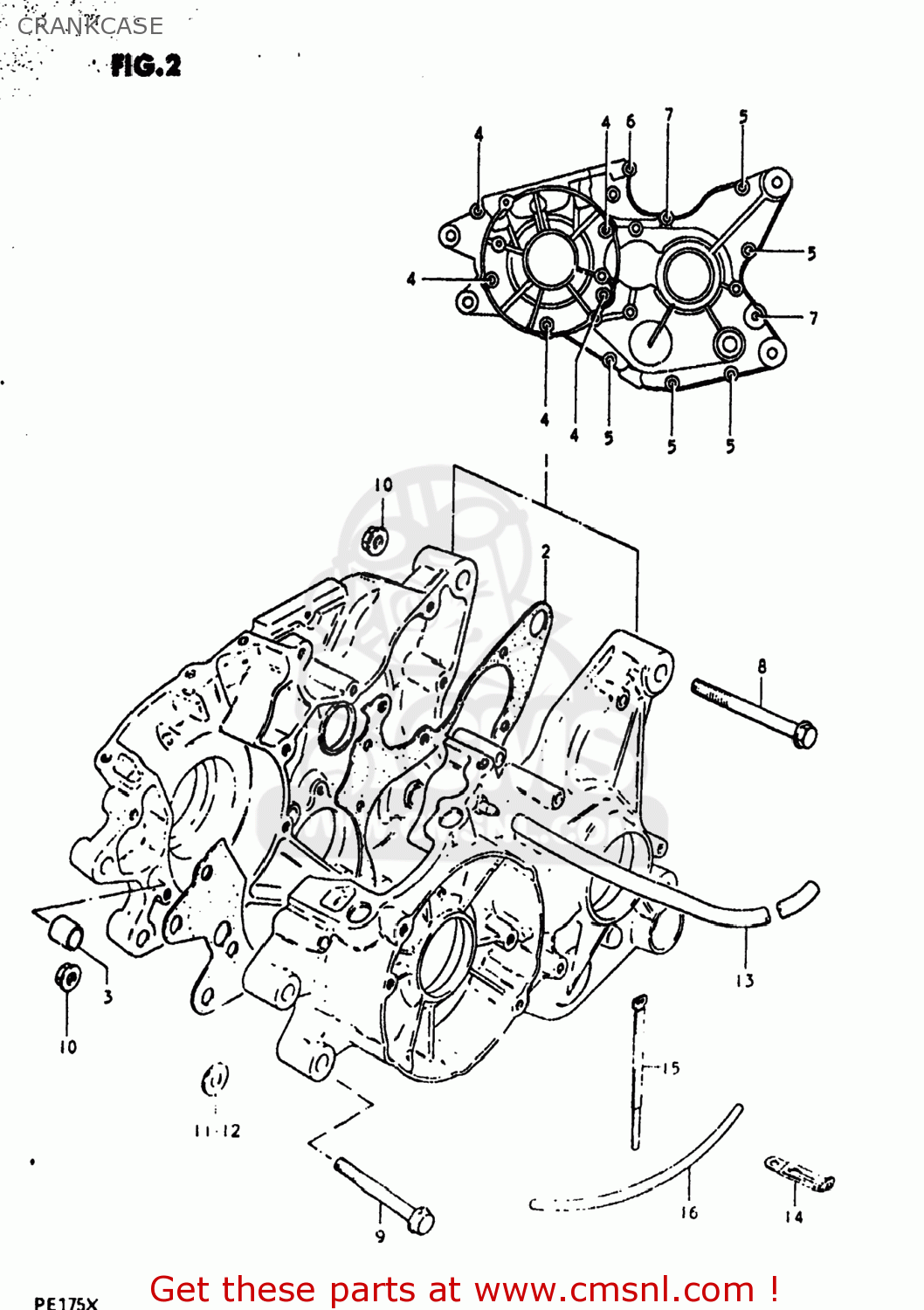 CRANKCASE PE175 1980 (T) USA (E03)