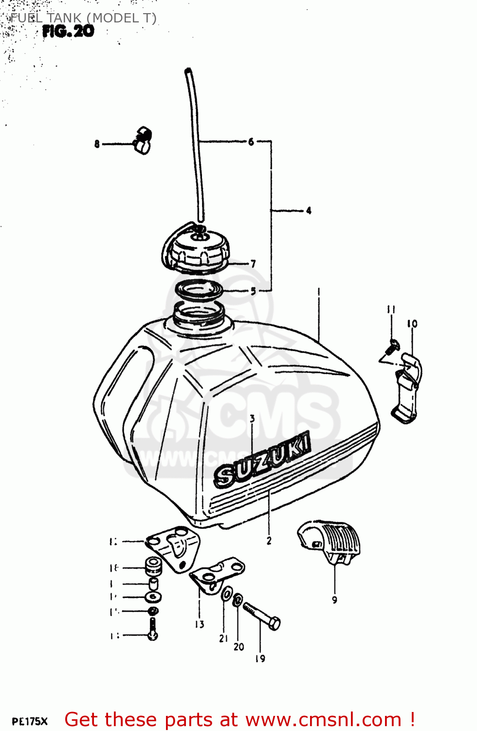 FUEL TANK (MODEL T) PE175 1980 (T) USA (E03)
