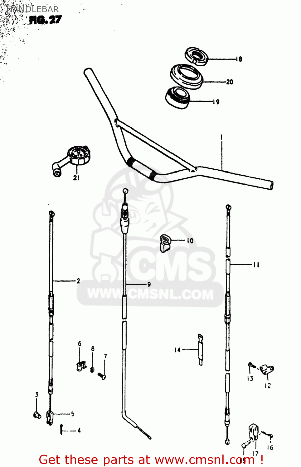 HANDLEBAR PE175 1980 (T) USA (E03)