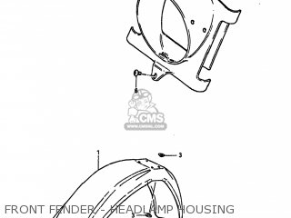 FRONT FENDER - HEADLAMP HOUSING - PE175 1980 (T) USA (E03)