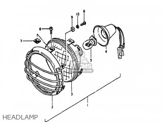 HEADLAMP - PE175 1980 (T) USA (E03)