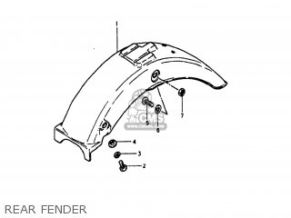 REAR FENDER - PE175 1980 (T) USA (E03)