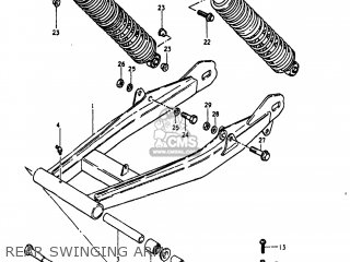 REAR SWINGING ARM - PE175 1980 (T) USA (E03)