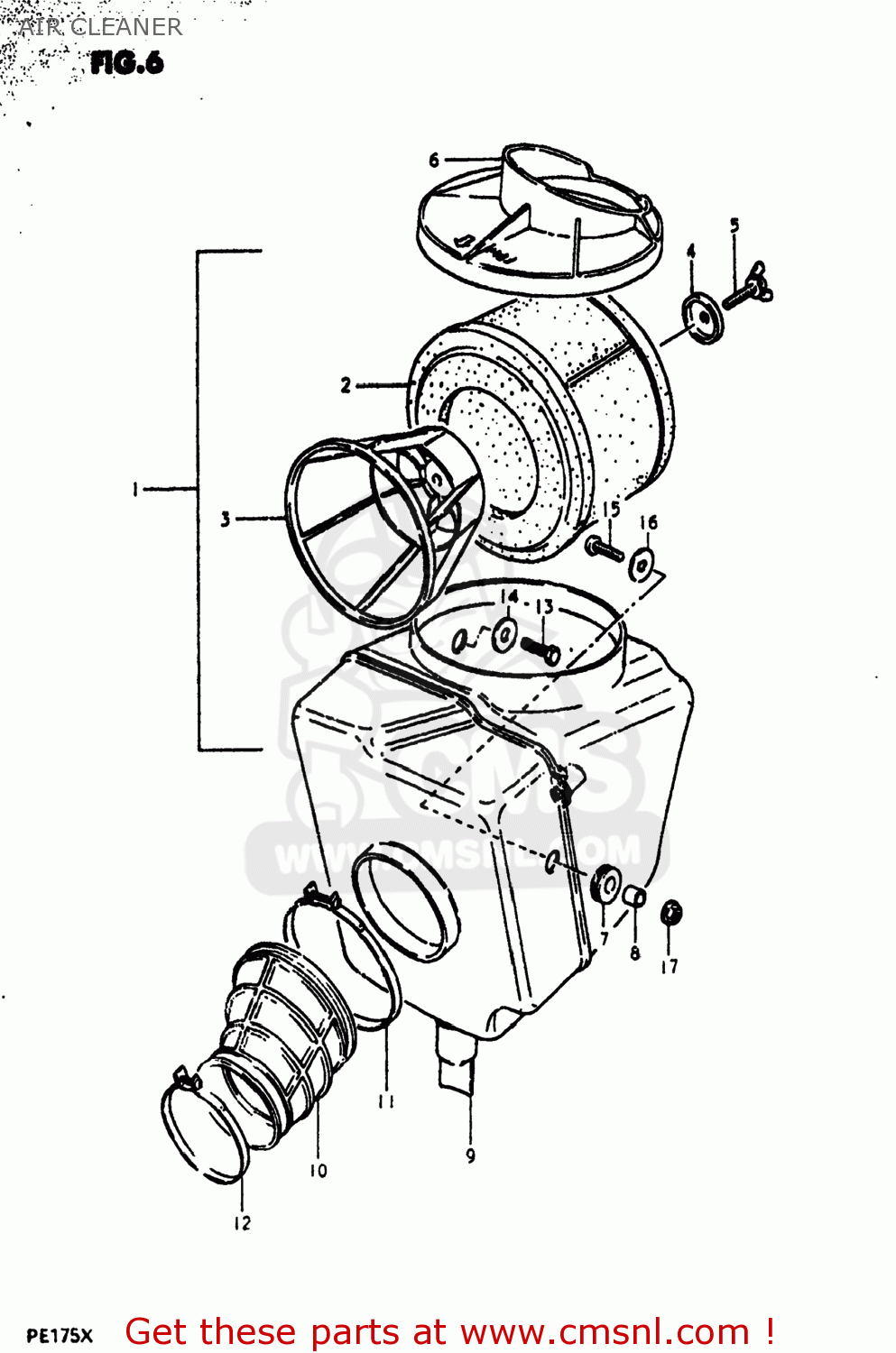 AIR CLEANER PE175 1981 (X) USA (E03)