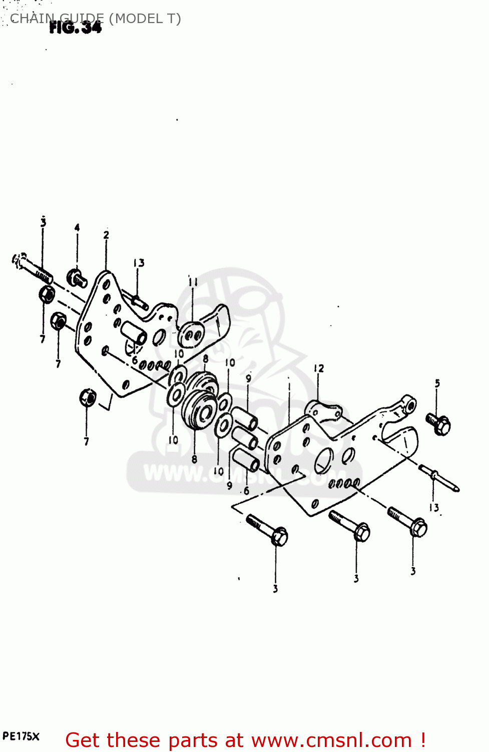CHAIN GUIDE (MODEL T) PE175 1981 (X) USA (E03)