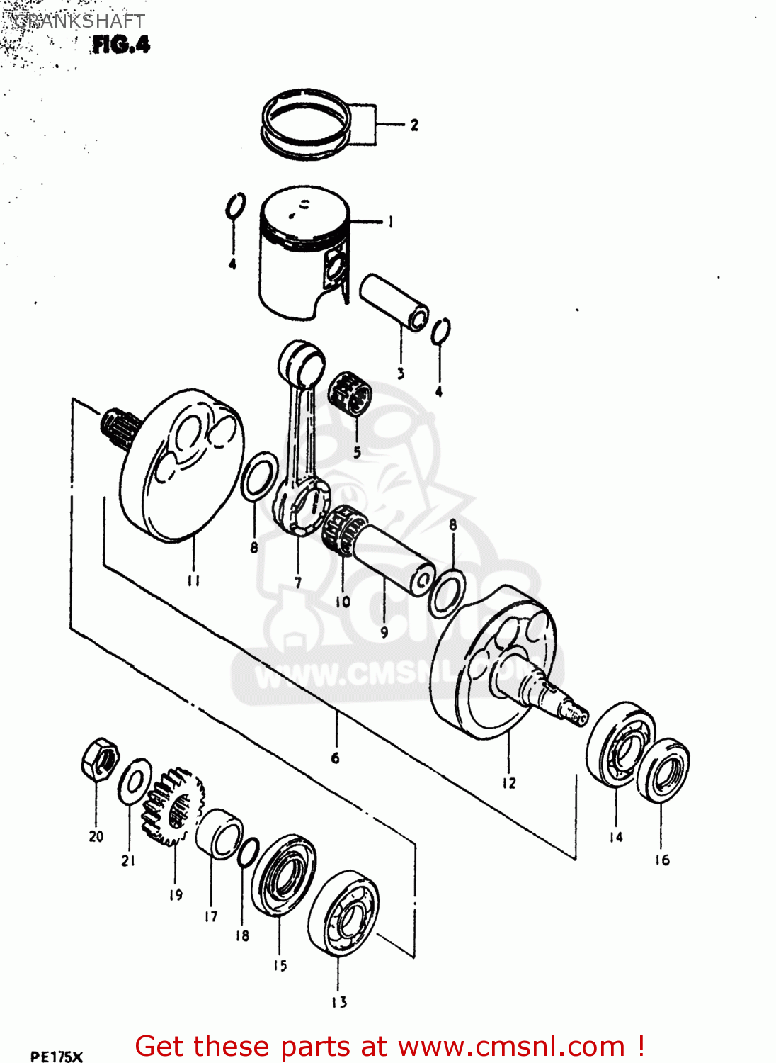 CRANKSHAFT PE175 1981 (X) USA (E03)