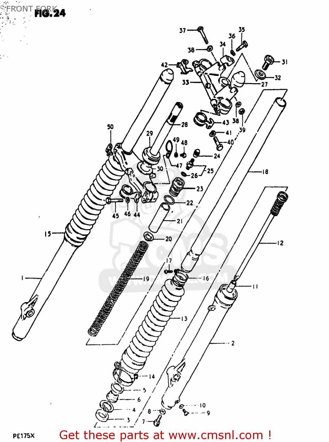 FRONT FORK PE175 1981 (X) USA (E03)